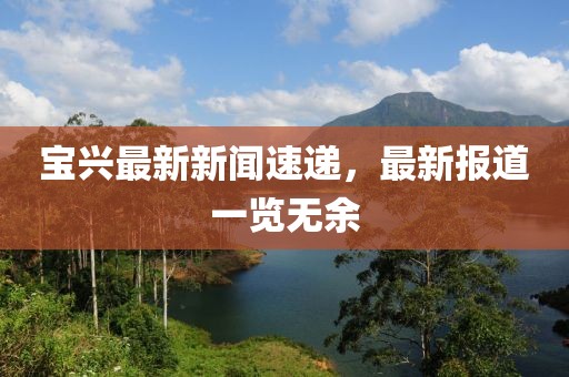 宝兴最新新闻速递，最新报道一览无余