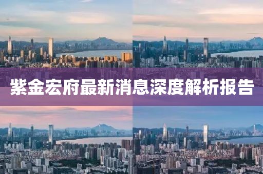 紫金宏府最新消息深度解析报告