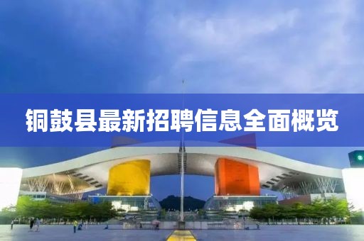 铜鼓县最新招聘信息全面概览