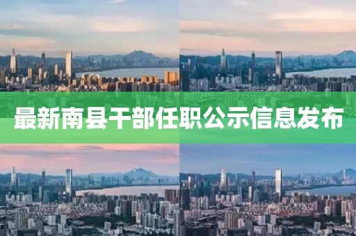 最新南县干部任职公示信息发布