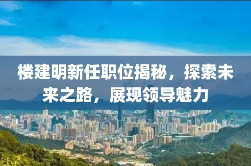 楼建明新任职位揭秘，探索未来之路，展现领导魅力