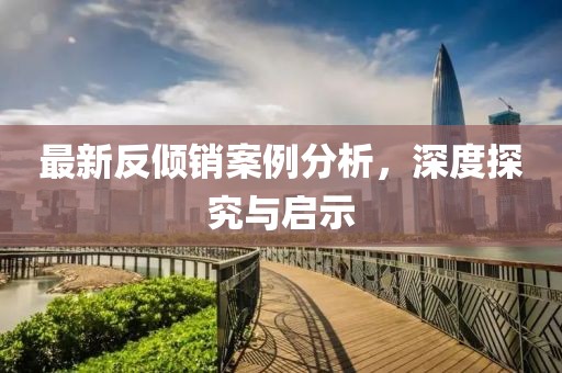 最新反倾销案例分析，深度探究与启示