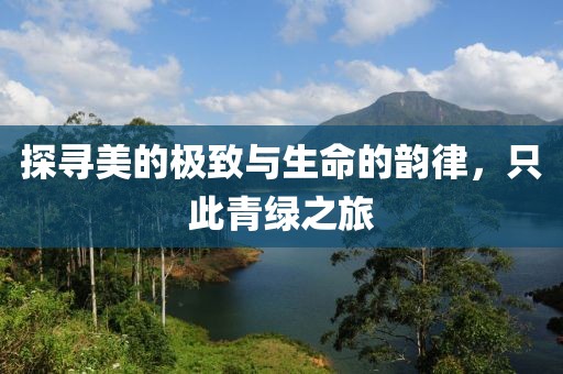 探寻美的极致与生命的韵律，只此青绿之旅