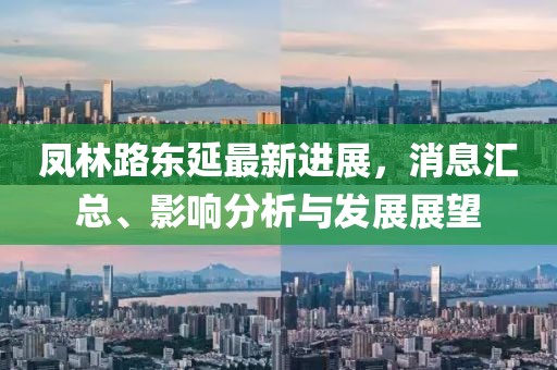 凤林路东延最新进展，消息汇总、影响分析与发展展望
