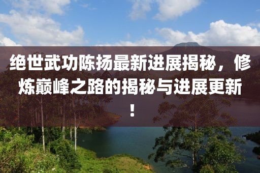 绝世武功陈扬最新进展揭秘，修炼巅峰之路的揭秘与进展更新！