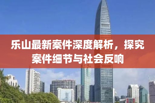 乐山最新案件深度解析，探究案件细节与社会反响