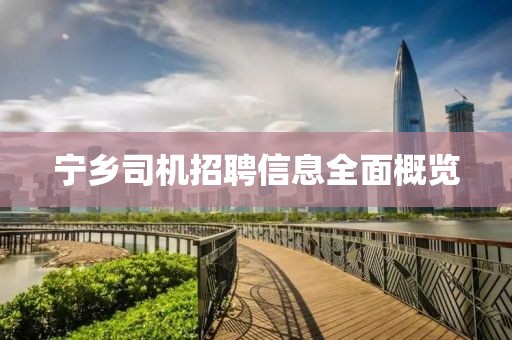 宁乡司机招聘信息全面概览