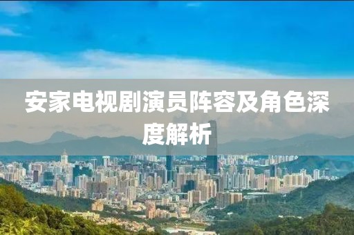 安家电视剧演员阵容及角色深度解析