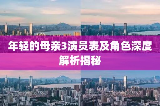 年轻的母亲3演员表及角色深度解析揭秘