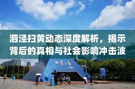 泗泾扫黄动态深度解析，揭示背后的真相与社会影响冲击波