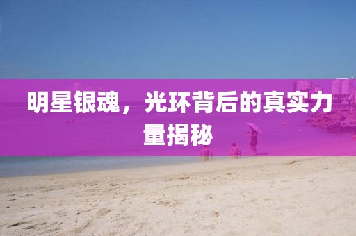 明星银魂，光环背后的真实力量揭秘