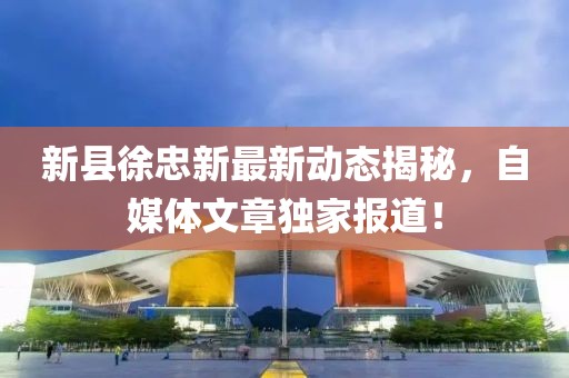 新县徐忠新最新动态揭秘，自媒体文章独家报道！