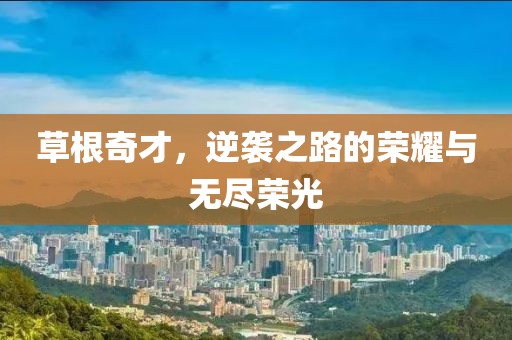 草根奇才，逆袭之路的荣耀与无尽荣光