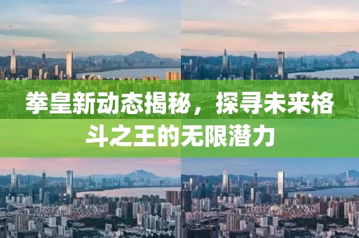 拳皇新动态揭秘，探寻未来格斗之王的无限潜力