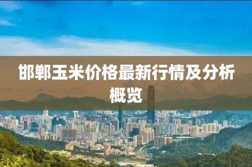 邯郸玉米价格最新行情及分析概览