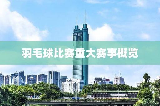 羽毛球比赛重大赛事概览
