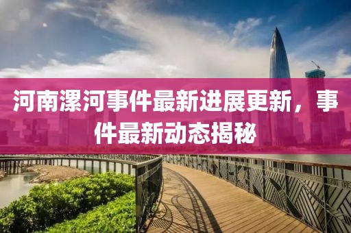 河南漯河事件最新进展更新，事件最新动态揭秘