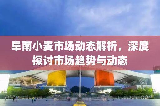 阜南小麦市场动态解析，深度探讨市场趋势与动态