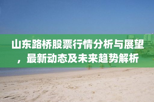 山东路桥股票行情分析与展望，最新动态及未来趋势解析