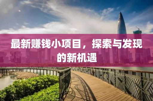 最新赚钱小项目，探索与发现的新机遇