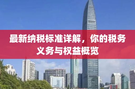 最新纳税标准详解，你的税务义务与权益概览