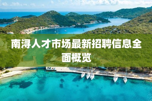 南浔人才市场最新招聘信息全面概览