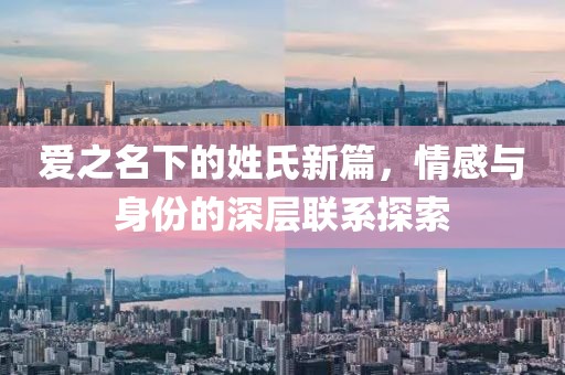 爱之名下的姓氏新篇，情感与身份的深层联系探索