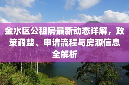 金水区公租房最新动态详解，政策调整、申请流程与房源信息全解析