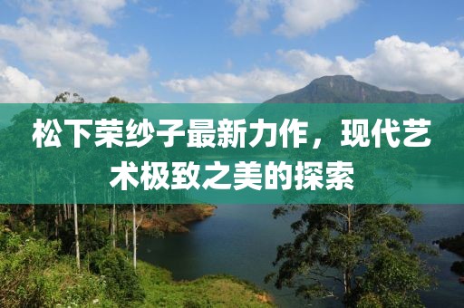 松下荣纱子最新力作，现代艺术极致之美的探索