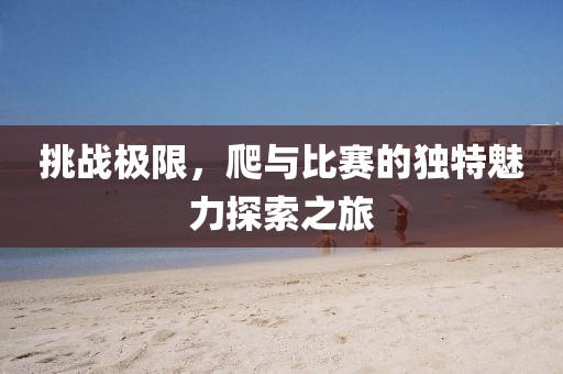 挑战极限，爬与比赛的独特魅力探索之旅