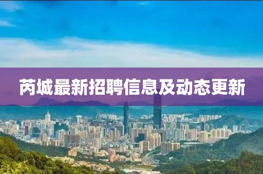 芮城最新招聘信息及动态更新