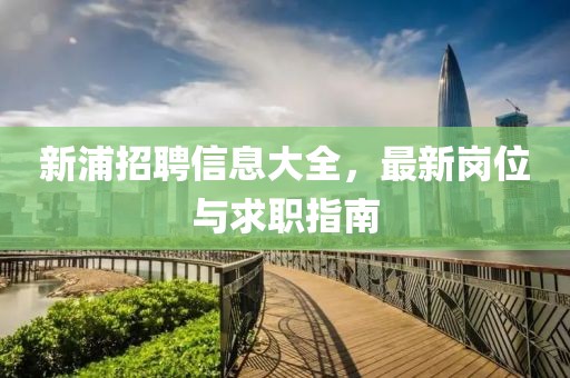新浦招聘信息大全，最新岗位与求职指南