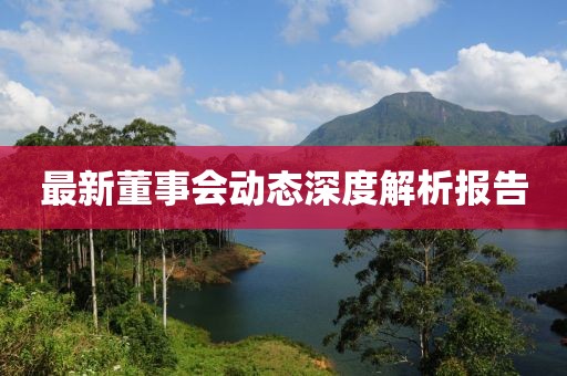 最新董事会动态深度解析报告