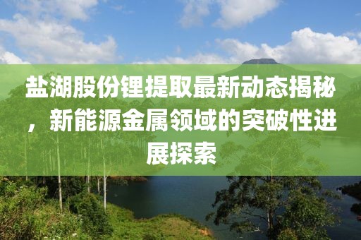 盐湖股份锂提取最新动态揭秘，新能源金属领域的突破性进展探索