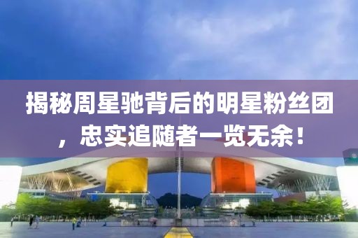 揭秘周星驰背后的明星粉丝团，忠实追随者一览无余！