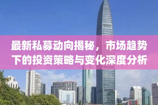 最新私募动向揭秘，市场趋势下的投资策略与变化深度分析