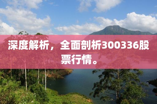 深度解析，全面剖析300336股票行情。