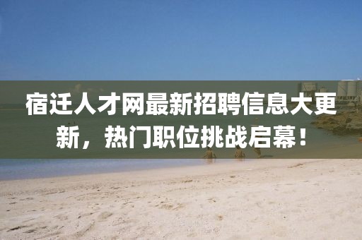 宿迁人才网最新招聘信息大更新，热门职位挑战启幕！