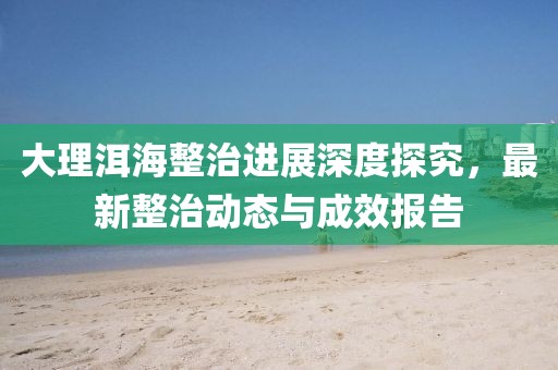 大理洱海整治进展深度探究，最新整治动态与成效报告