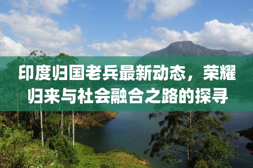 印度归国老兵最新动态，荣耀归来与社会融合之路的探寻