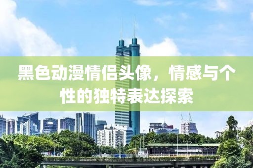 黑色动漫情侣头像，情感与个性的独特表达探索