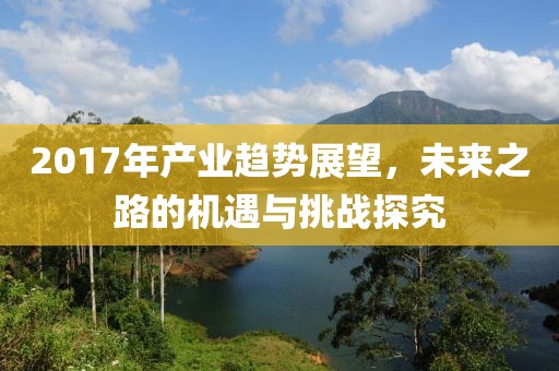 2017年产业趋势展望，未来之路的机遇与挑战探究
