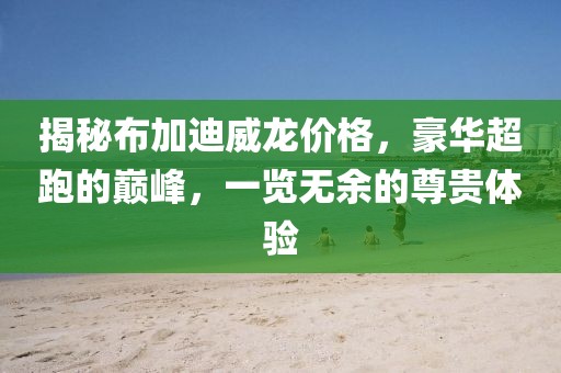 揭秘布加迪威龙价格，豪华超跑的巅峰，一览无余的尊贵体验