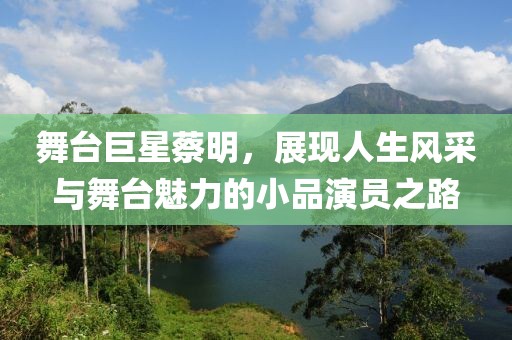 舞台巨星蔡明，展现人生风采与舞台魅力的小品演员之路