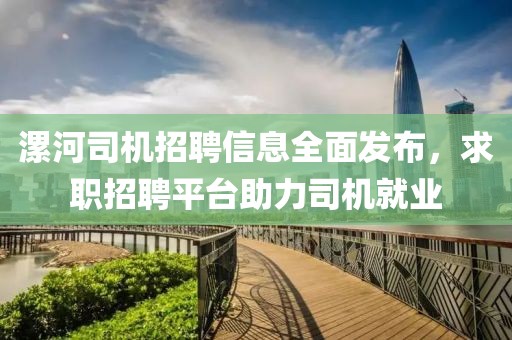 漯河司机招聘信息全面发布，求职招聘平台助力司机就业