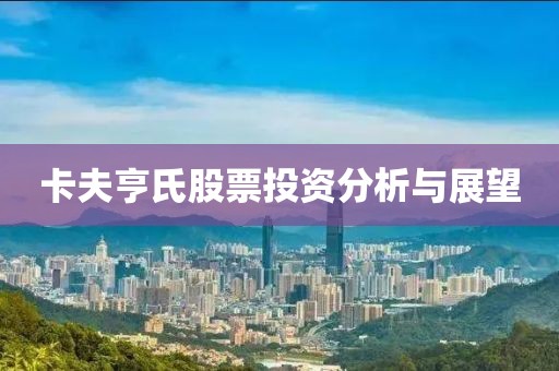 卡夫亨氏股票投资分析与展望