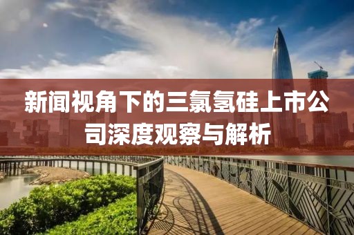 新闻视角下的三氯氢硅上市公司深度观察与解析