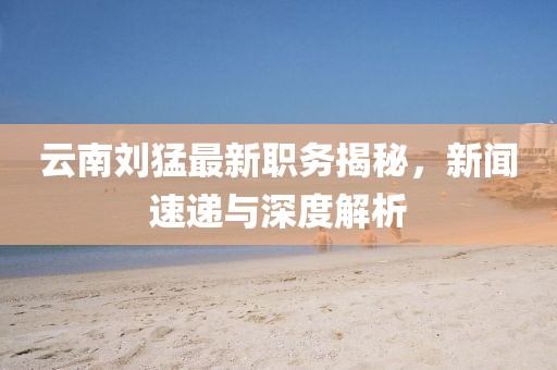 云南刘猛最新职务揭秘，新闻速递与深度解析