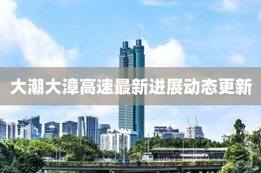 大潮大漳高速最新进展动态更新