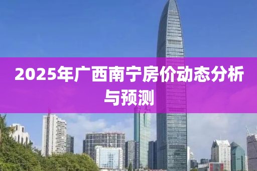 2025年广西南宁房价动态分析与预测